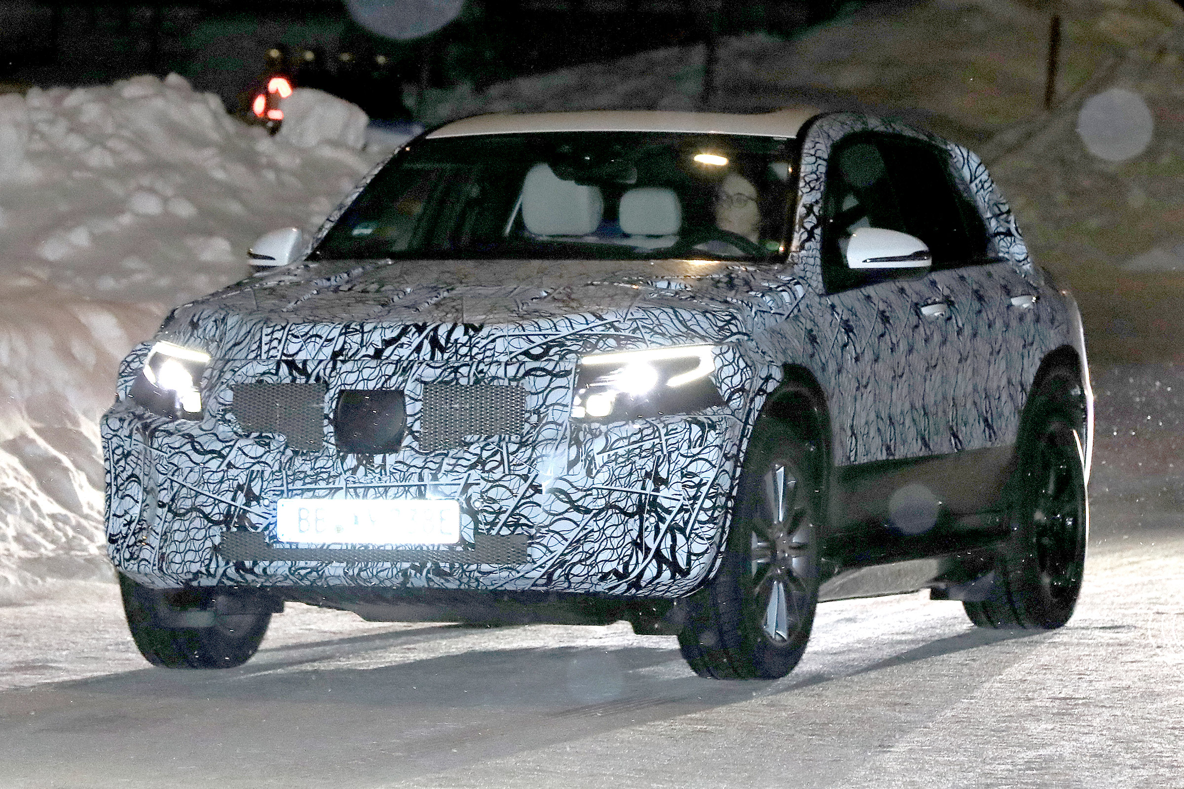 Mercedes EQ C spied front