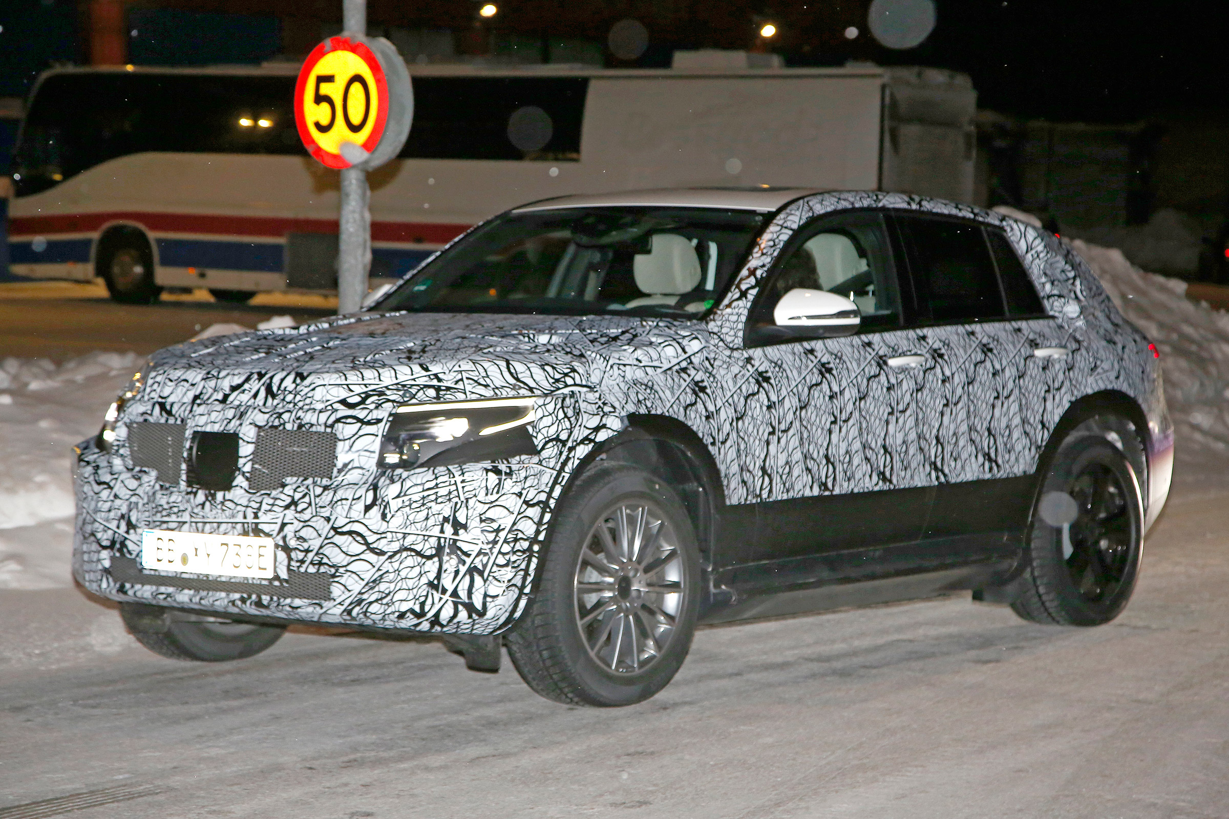 Mercedes EQ C spied front side