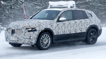 Mercedes EQ C spy front quarter