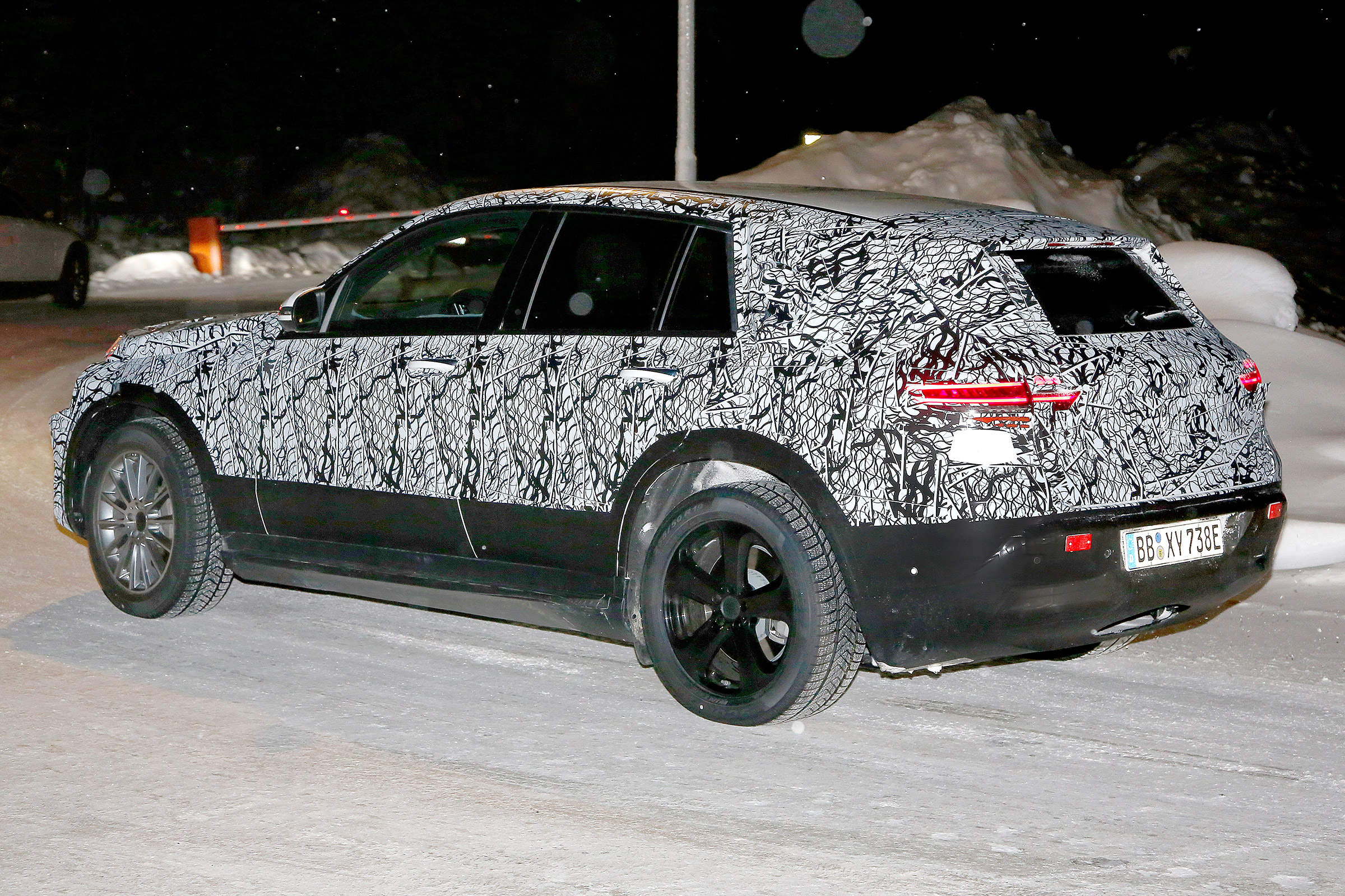Mercedes EQ C spied rear side