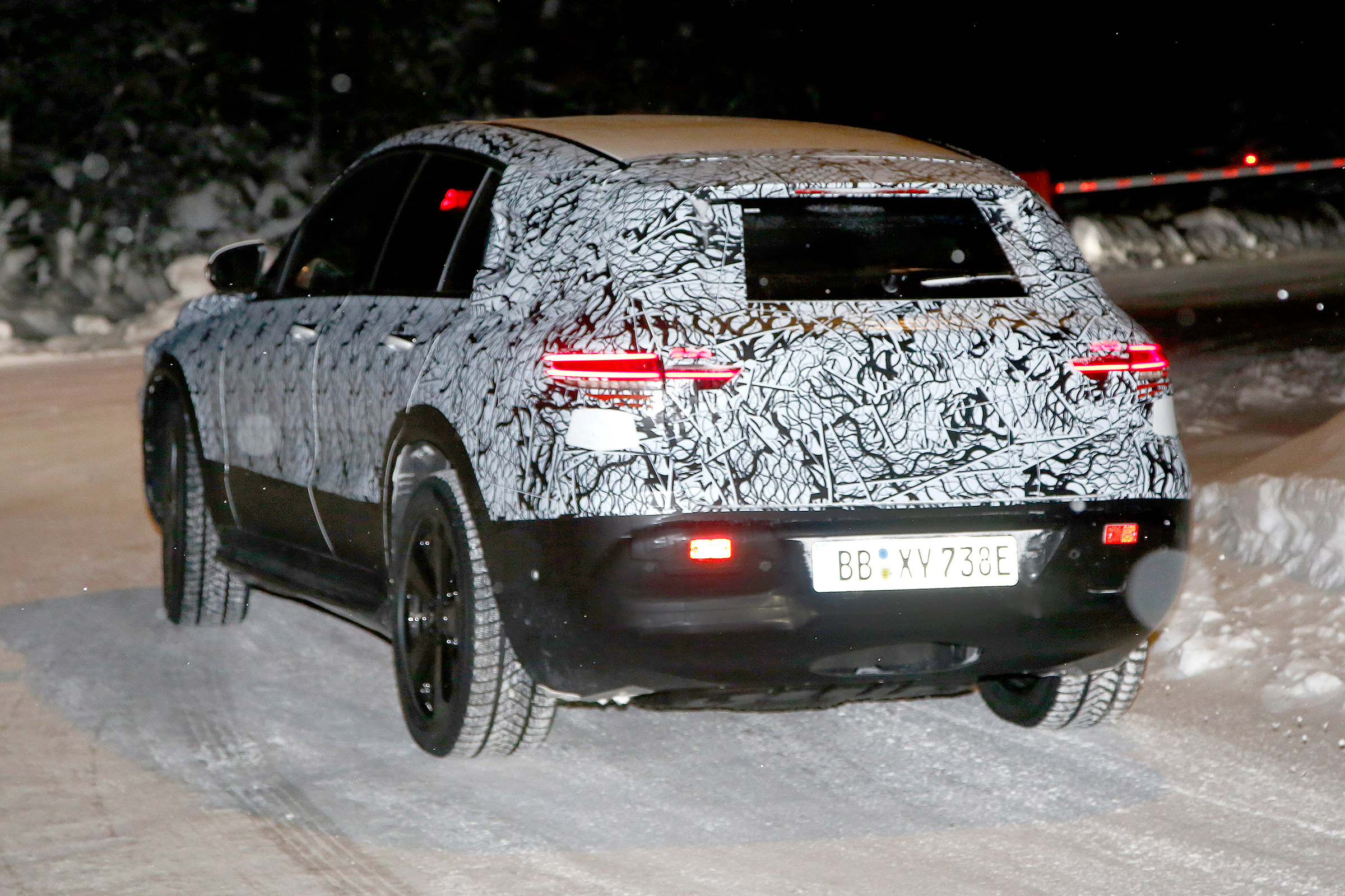Mercedes EQ C spied back