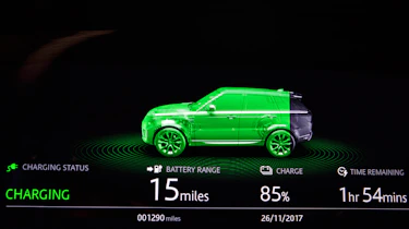 Range Rover Sport PHEV - charging screen