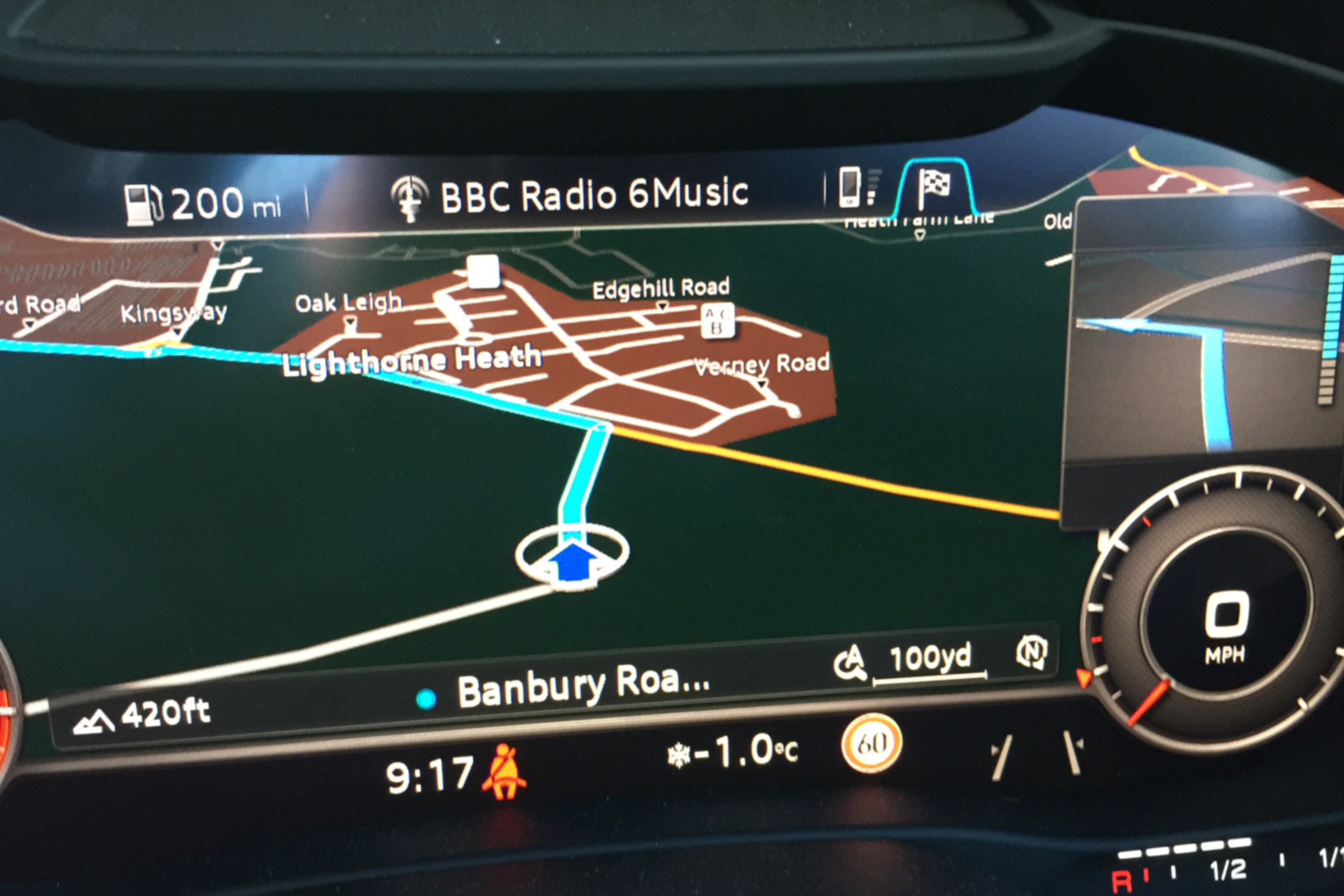 Audi RS3 sat-nav