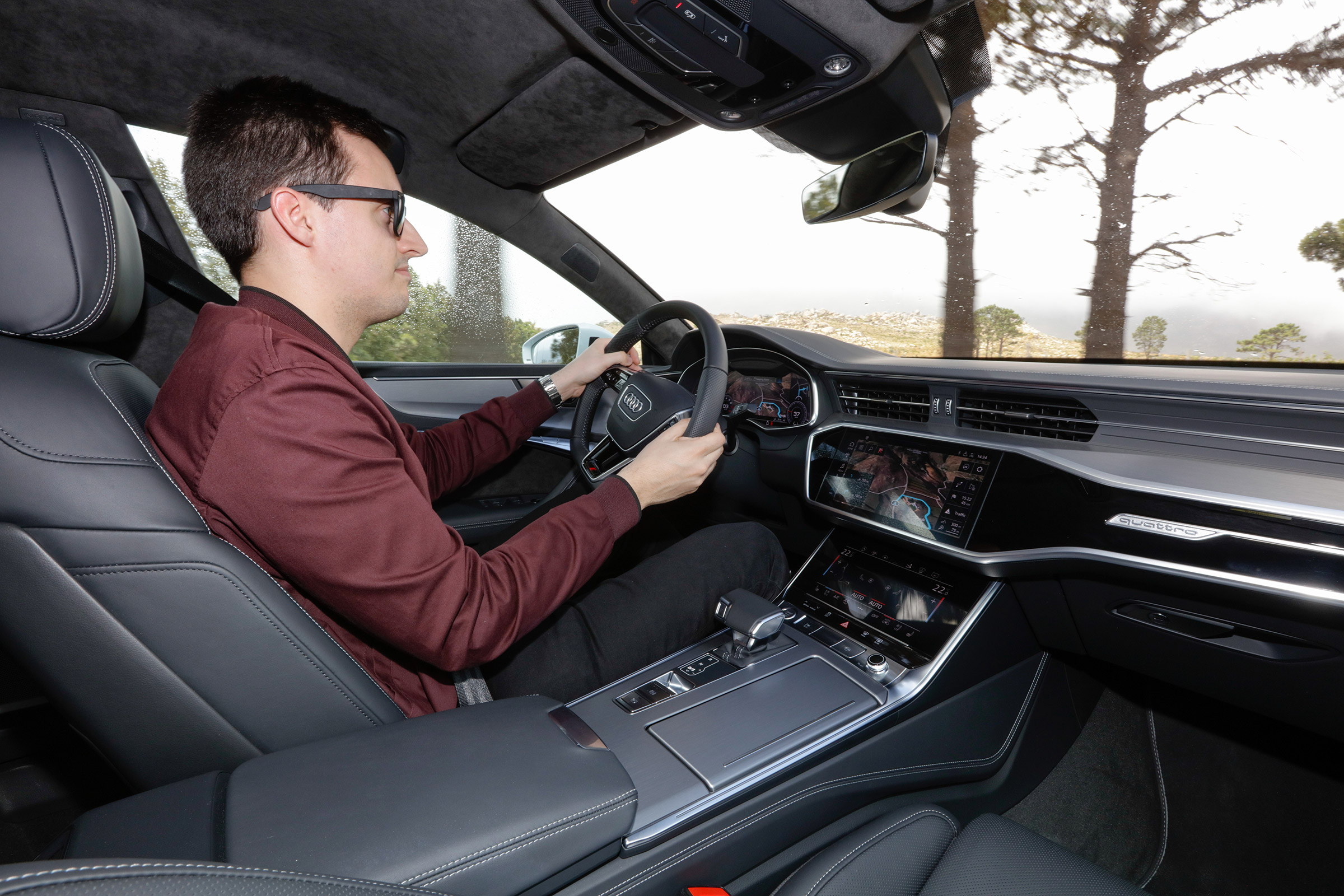 Audi A7 interior driving