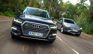 Audi Q7 e-tron vs Volvo XC90 T8 - header