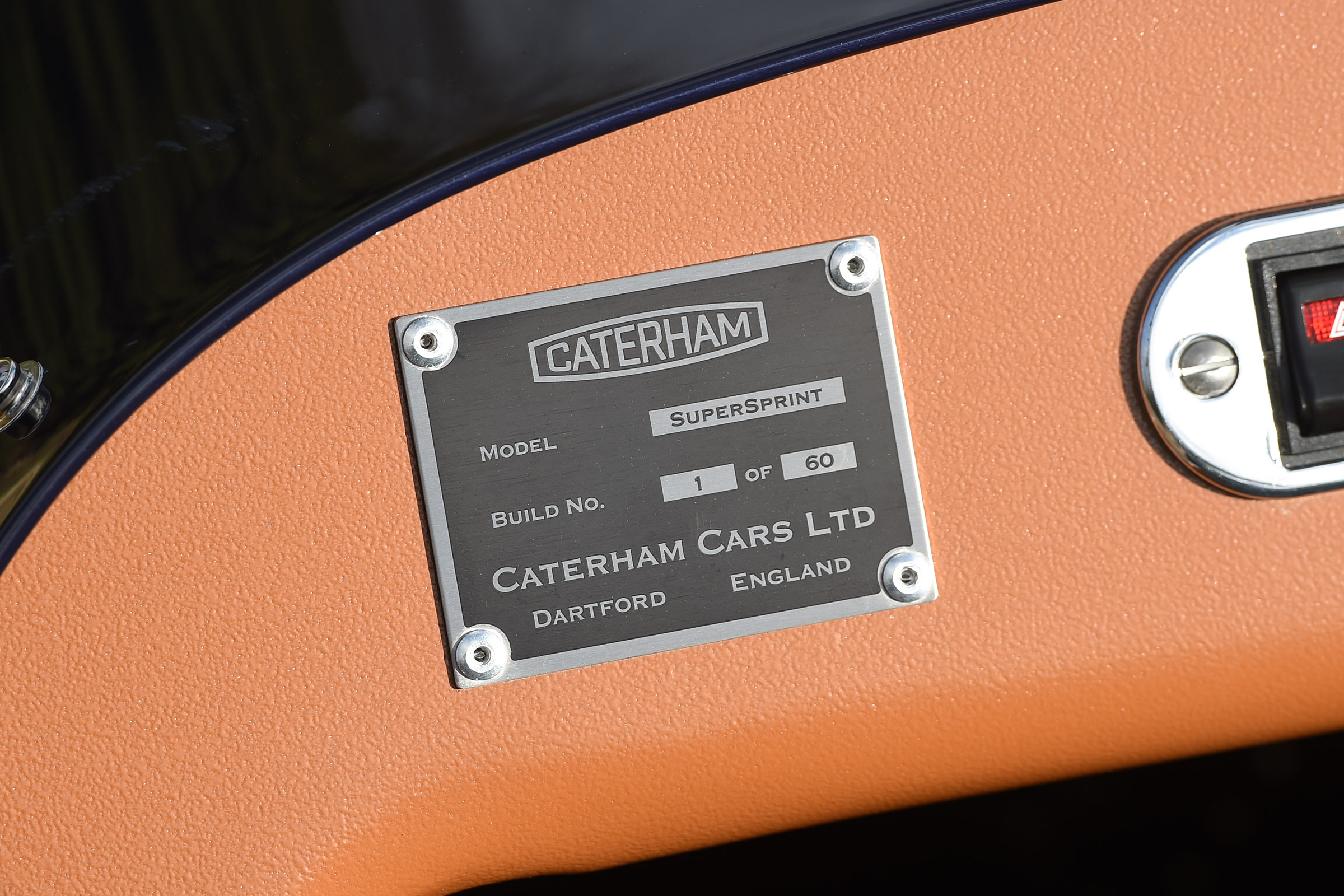 Caterham Seven SuperSprint - plaque