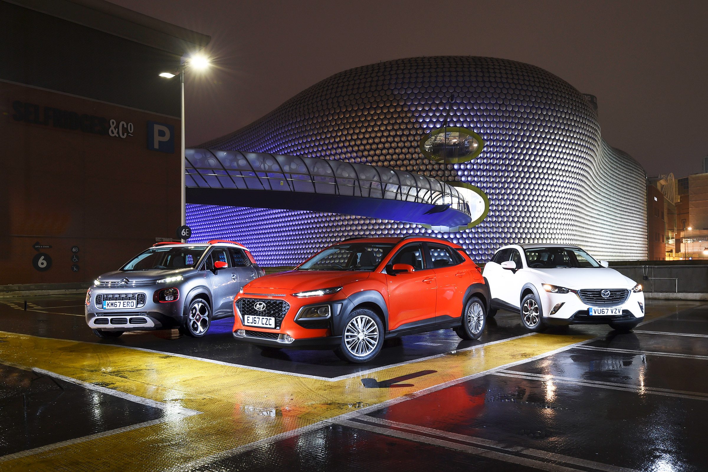 Hyundai Kona vs Citroen C3 Aircross vs Mazda CX-3 - header