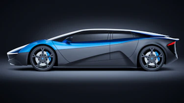 Blue Elextra EV four-seat supercar