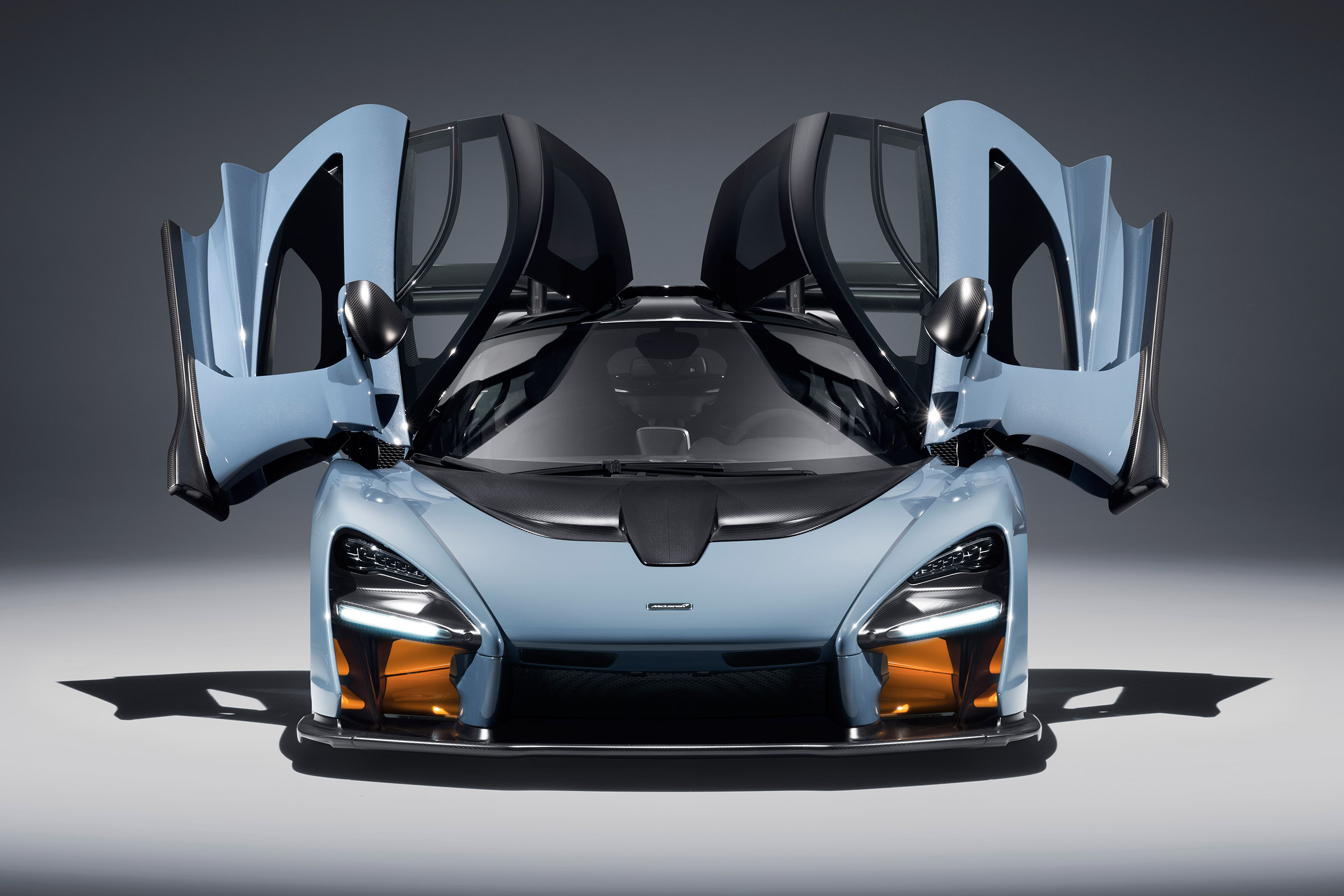 McLaren Senna - grey front doors open