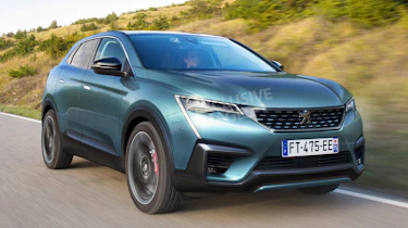 Peugeot coupe-SUV render - front (watermarked)