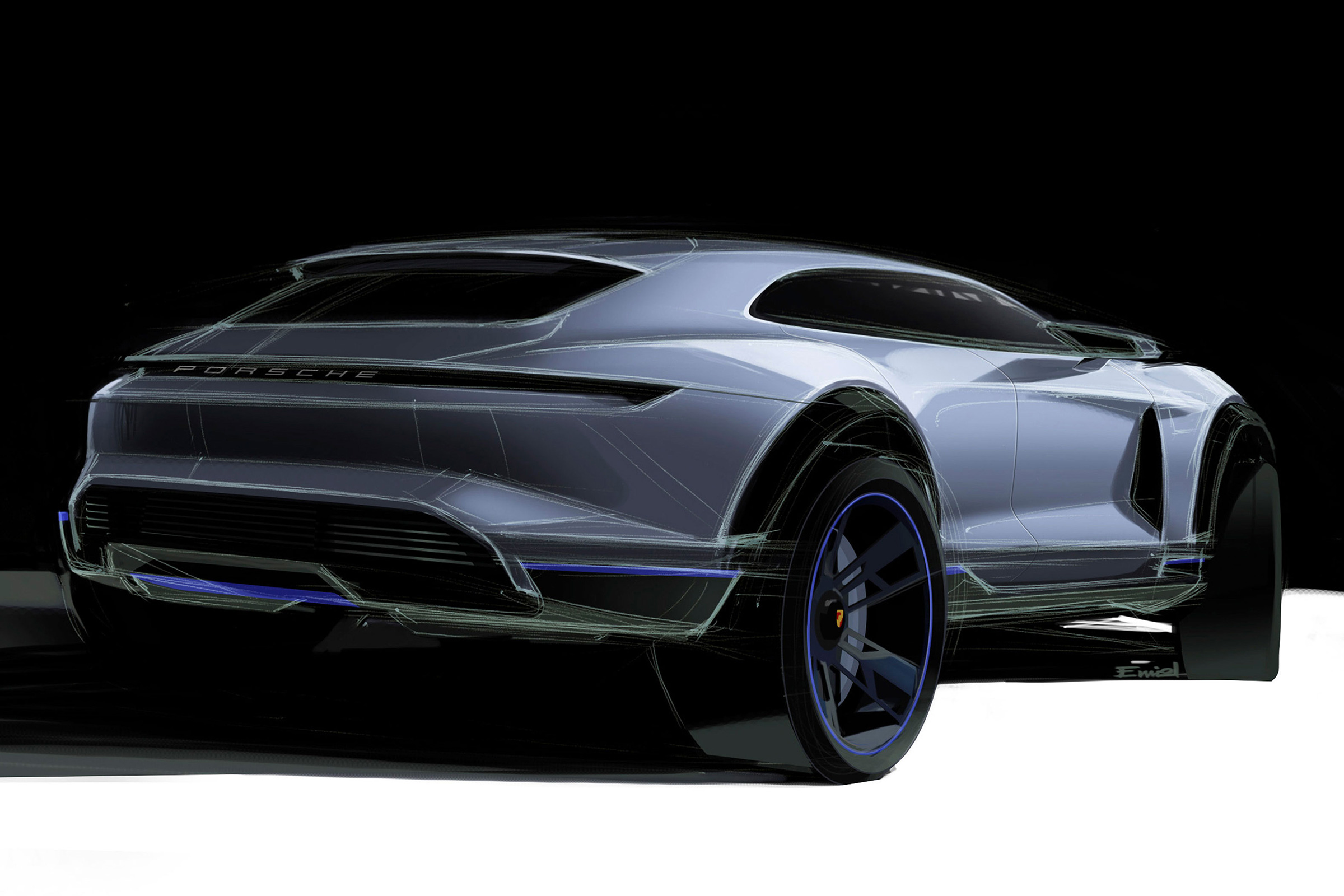Porsche Mission E Cross Turismo - sketch