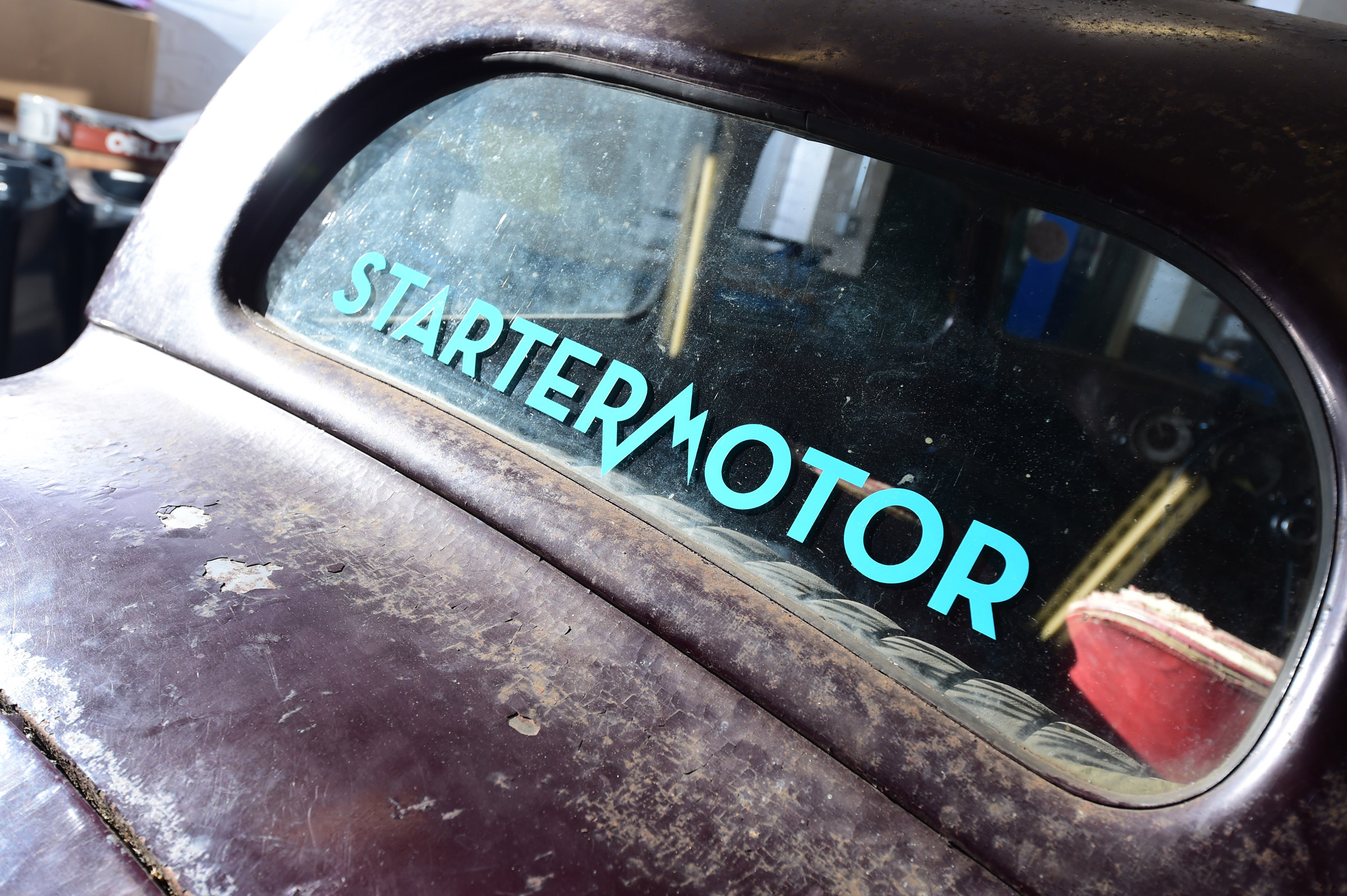 Starter motor classic car window