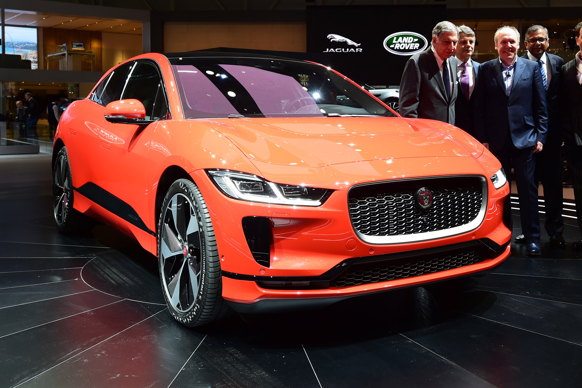 Jaguar I-Pace - Geneva front red
