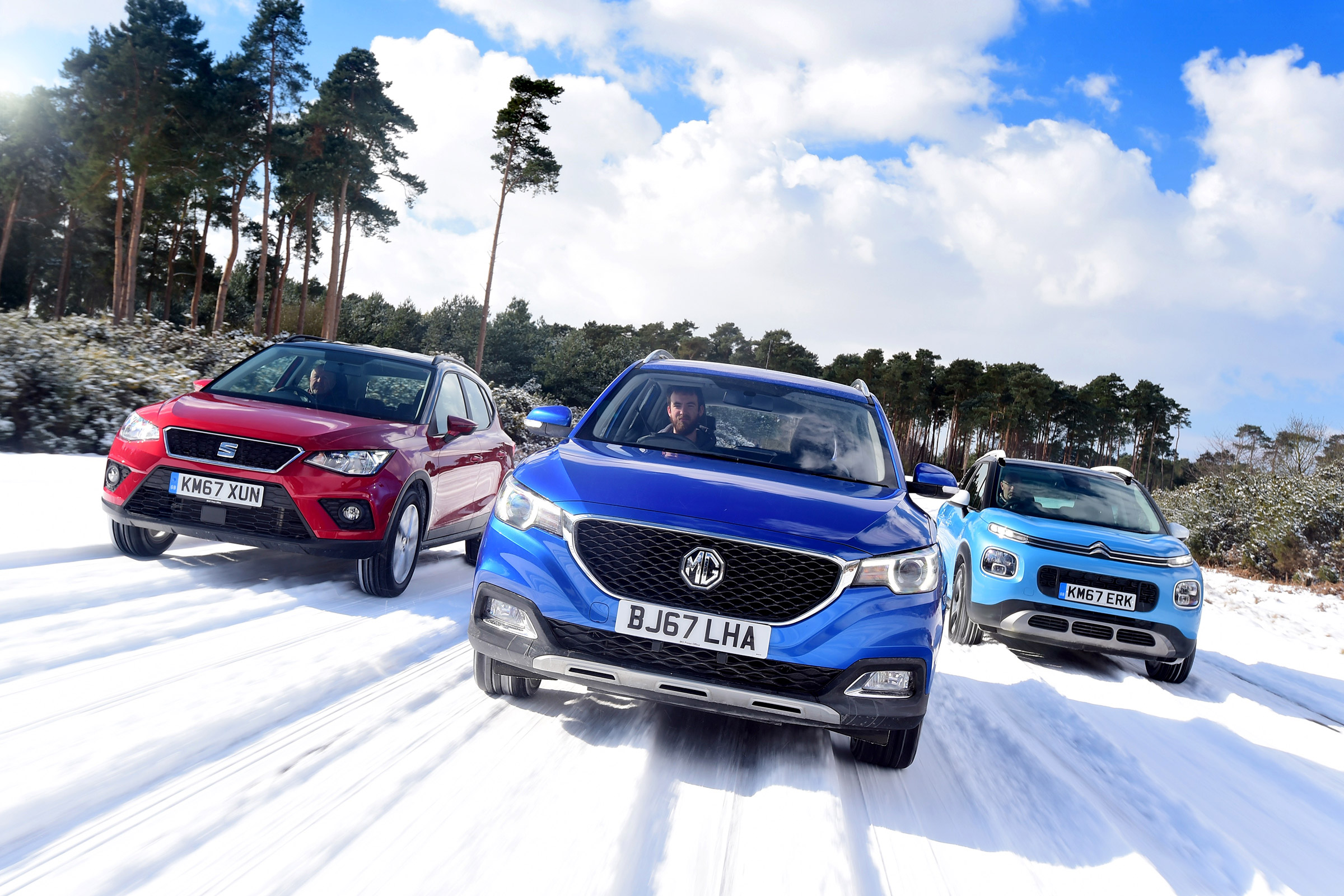 MG ZS vs SEAT Arona vs Citroen C3 Aircross - header