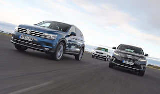 Volkswagen Tiguan Allspace vs Kia Sorento vs Skoda Kodiaq - header