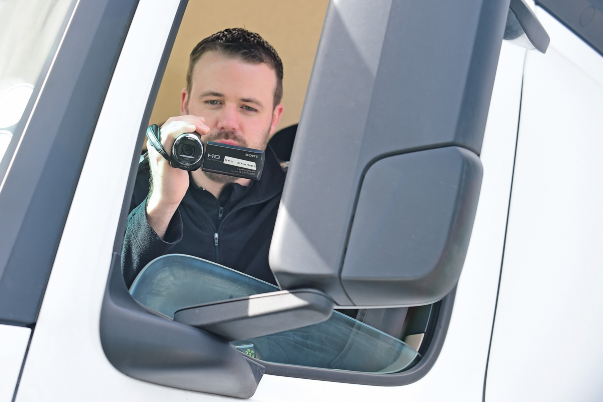 Police lorry unmarked recording