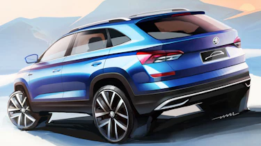 Skoda Kamiq SUV sketch - rear
