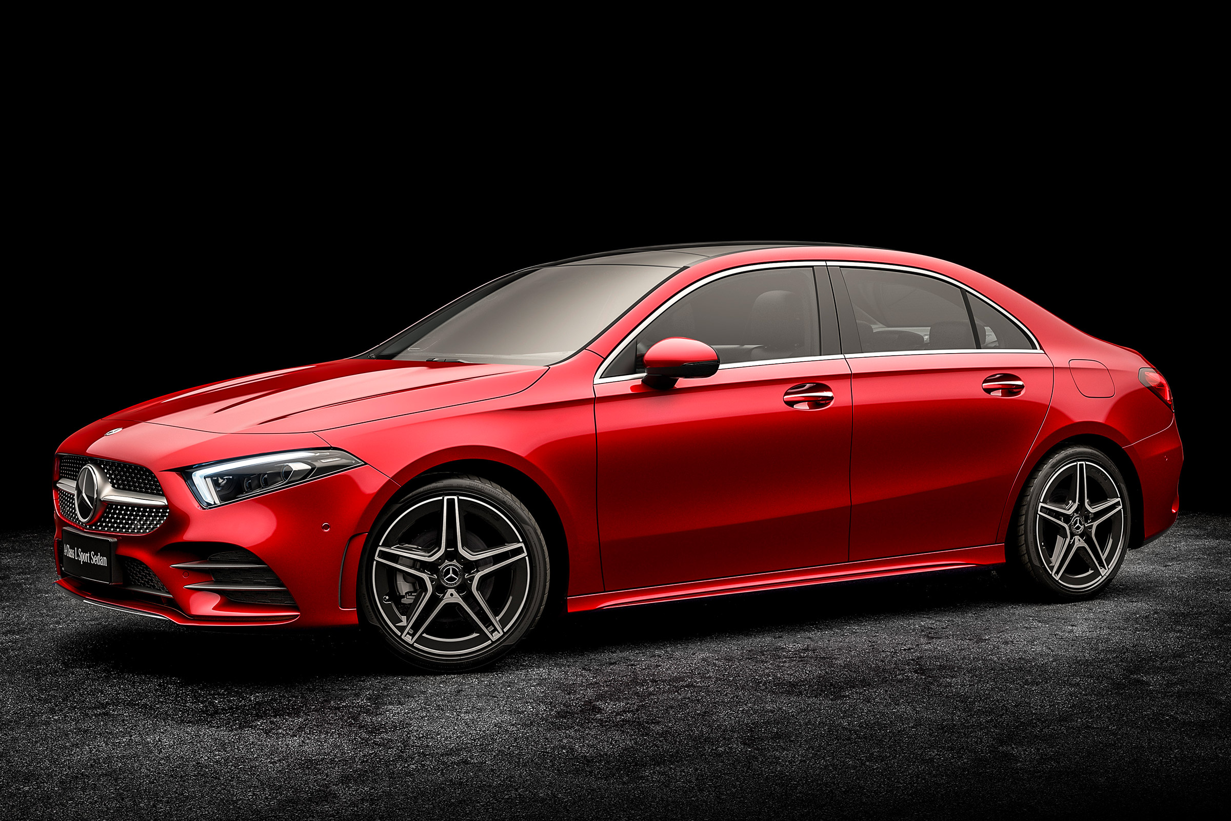 Mercedes A-Class saloon - red front