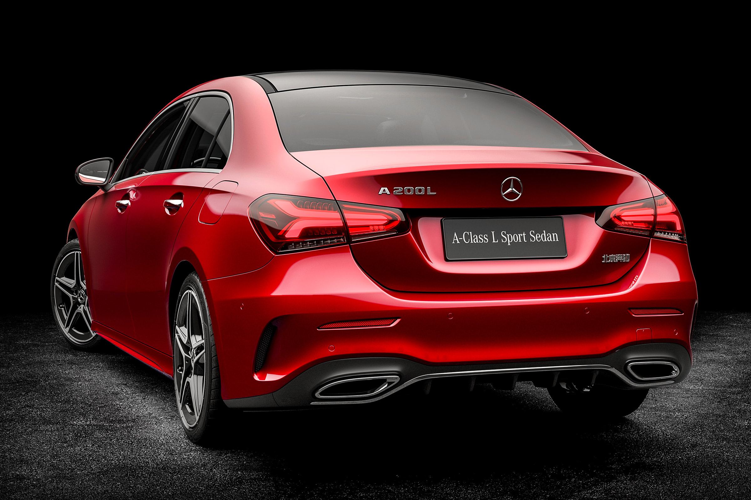Mercedes A-Class saloon - red rear