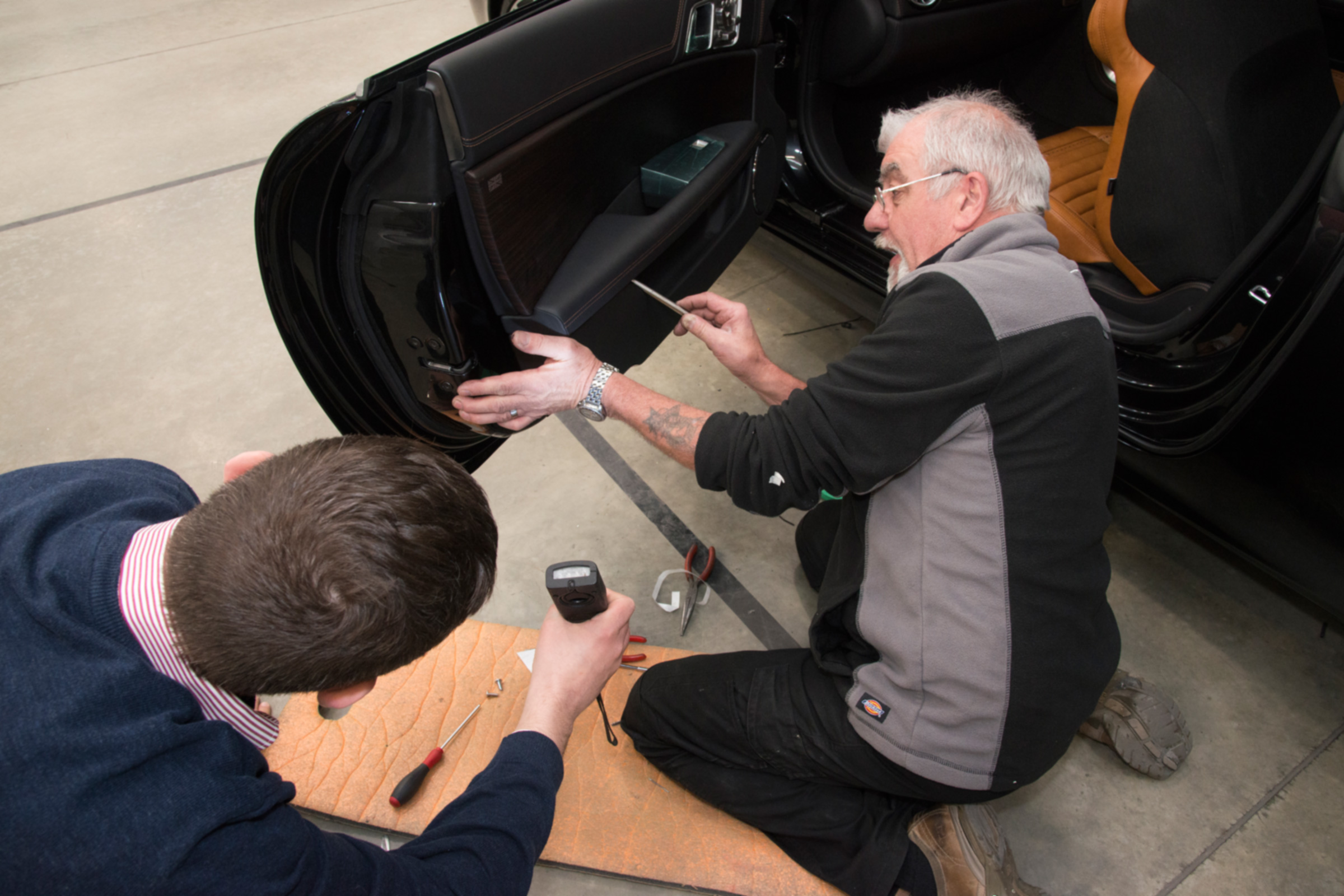Installing door trim with Hugo Griffiths