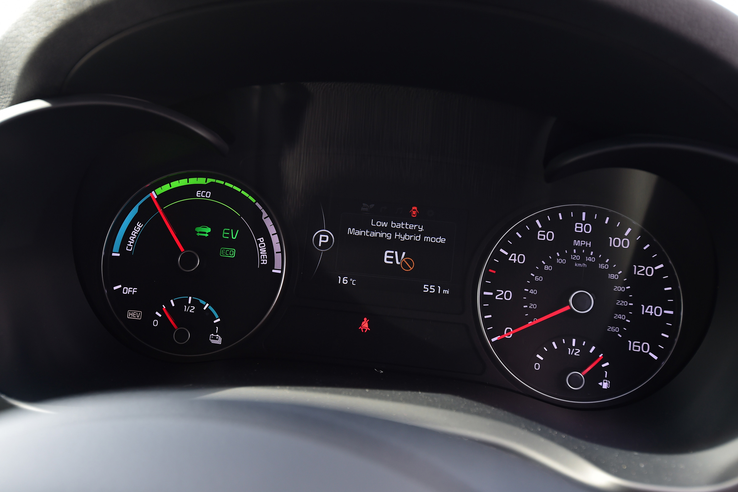 Kia Optima PHEV - speedo