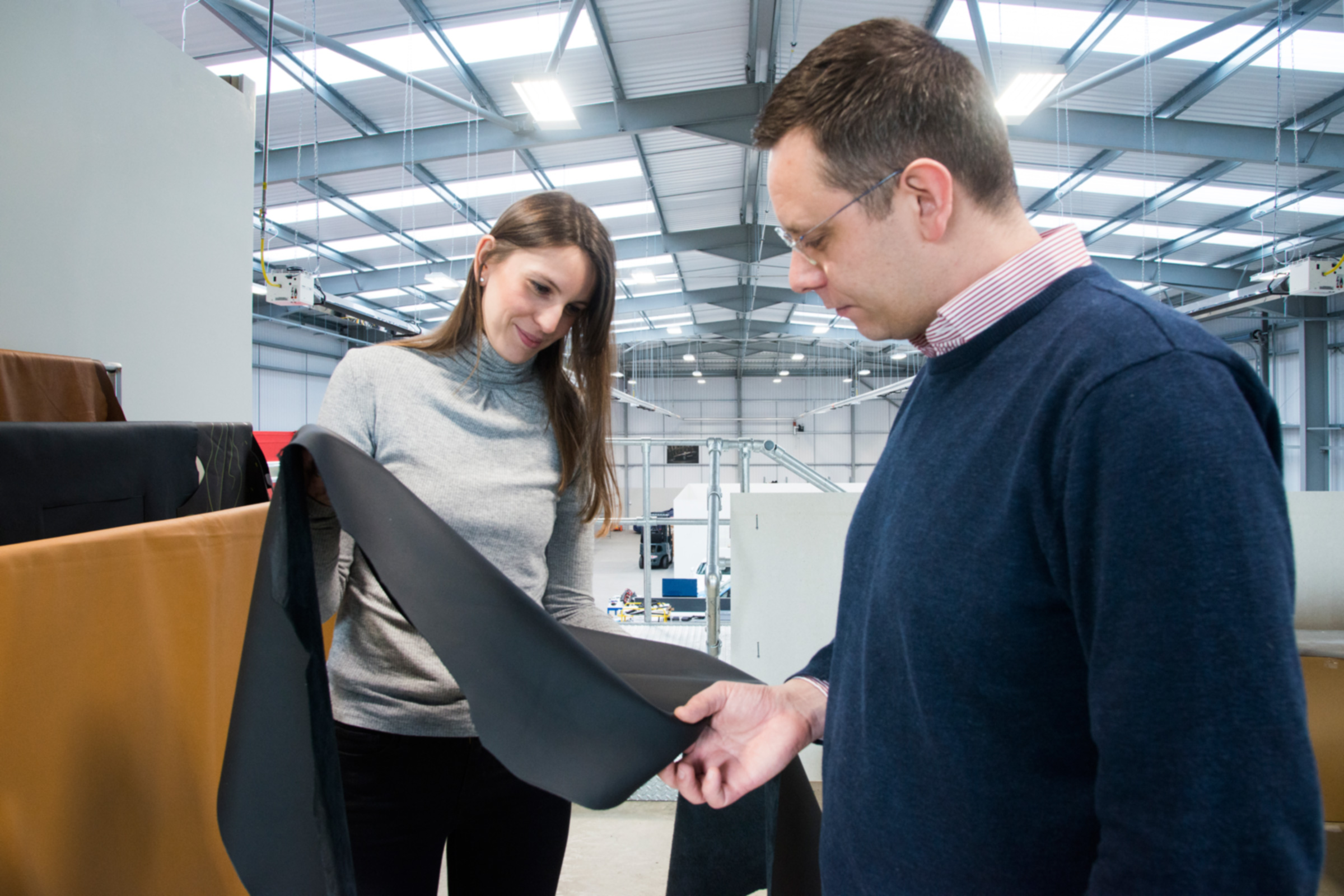 Selecting car leather with Hugo Griffiths