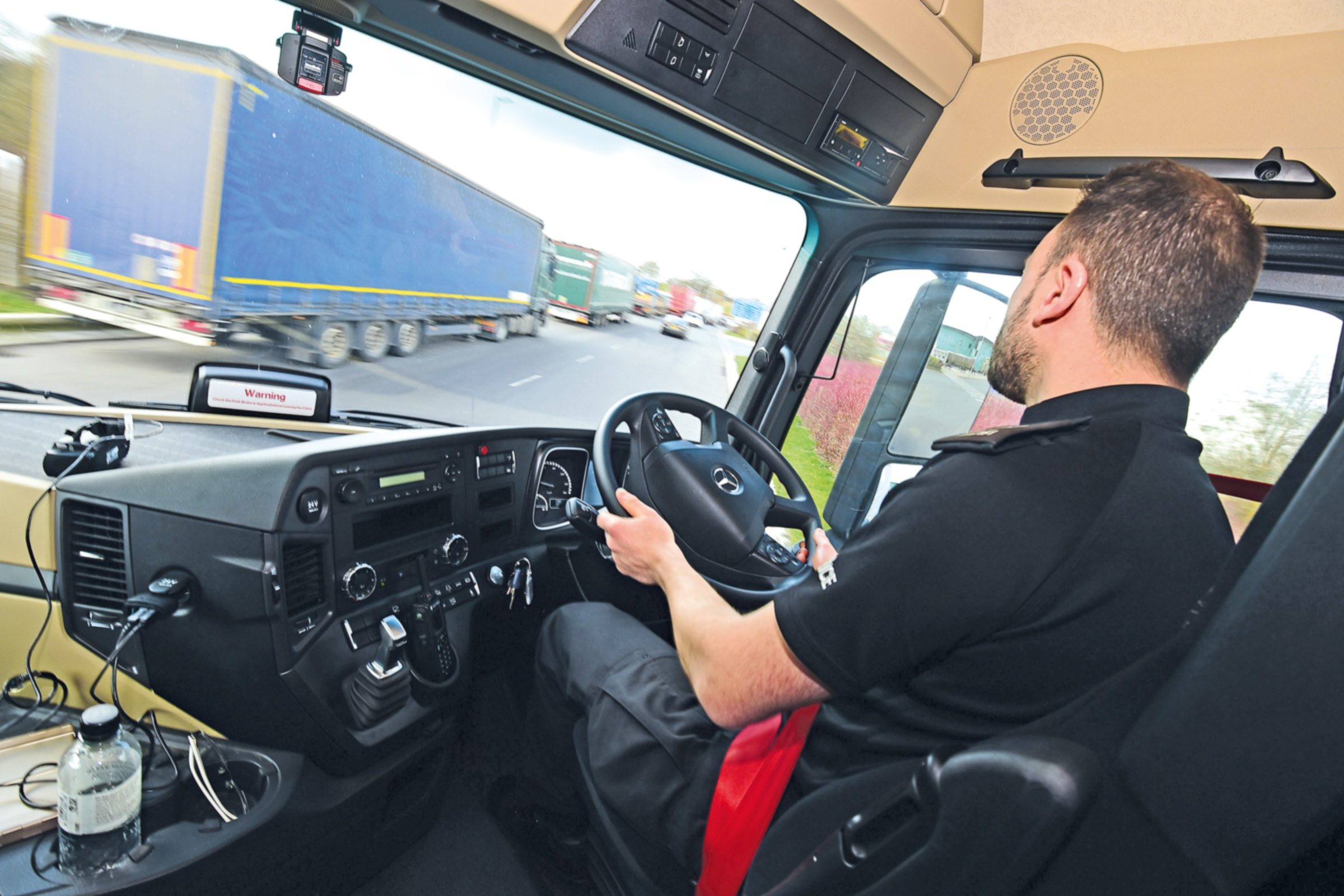Police lorry interior