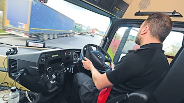 Police lorry interior