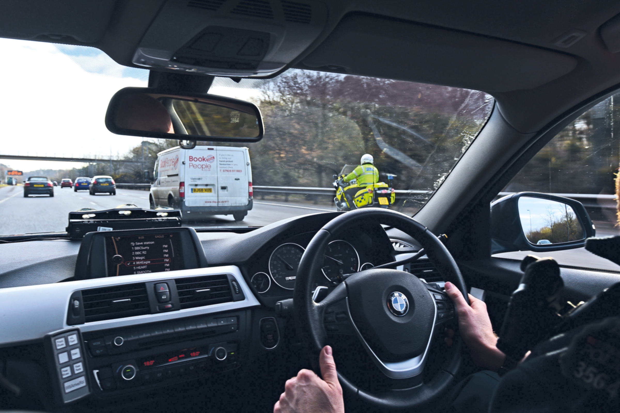Police car interior