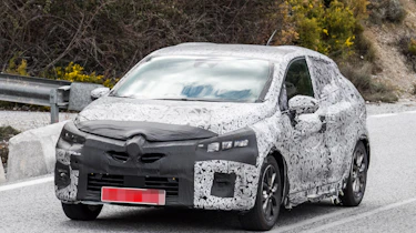 2019 Renault Clio spy shot front quarter