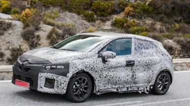 2019 Renault Clio spy shot front quarter