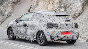2019 Renault Clio spy shot rear quarter