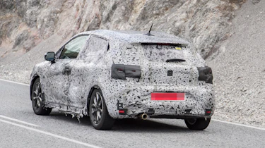 2019 Renault Clio spy shot rear quarter