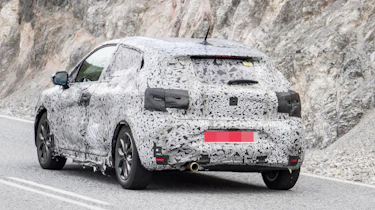 2019 Renault Clio spy shot rear quarter