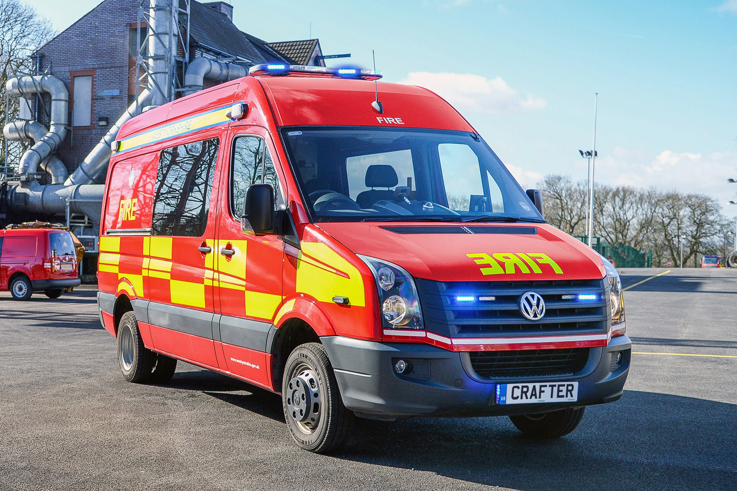 Volkswagen fire van