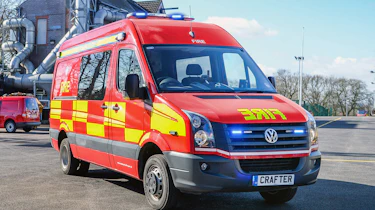Volkswagen fire van