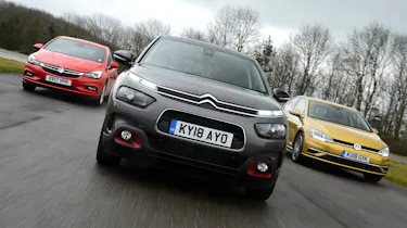 Citroen C4 Cactus vs Volkswagen Golf vs Vauxhall Astra