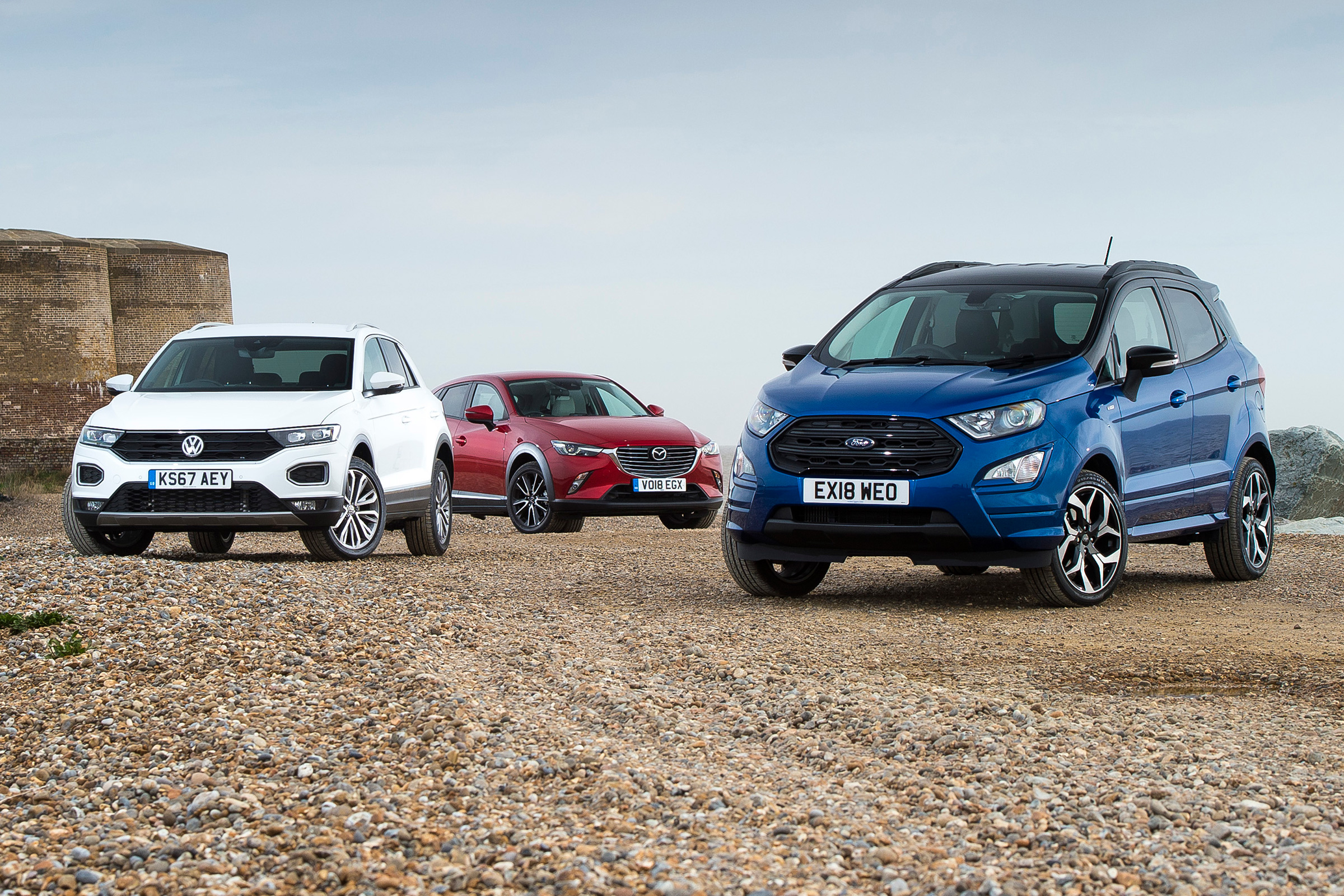 Ford EcoSport vs T-Roc vs CX-3