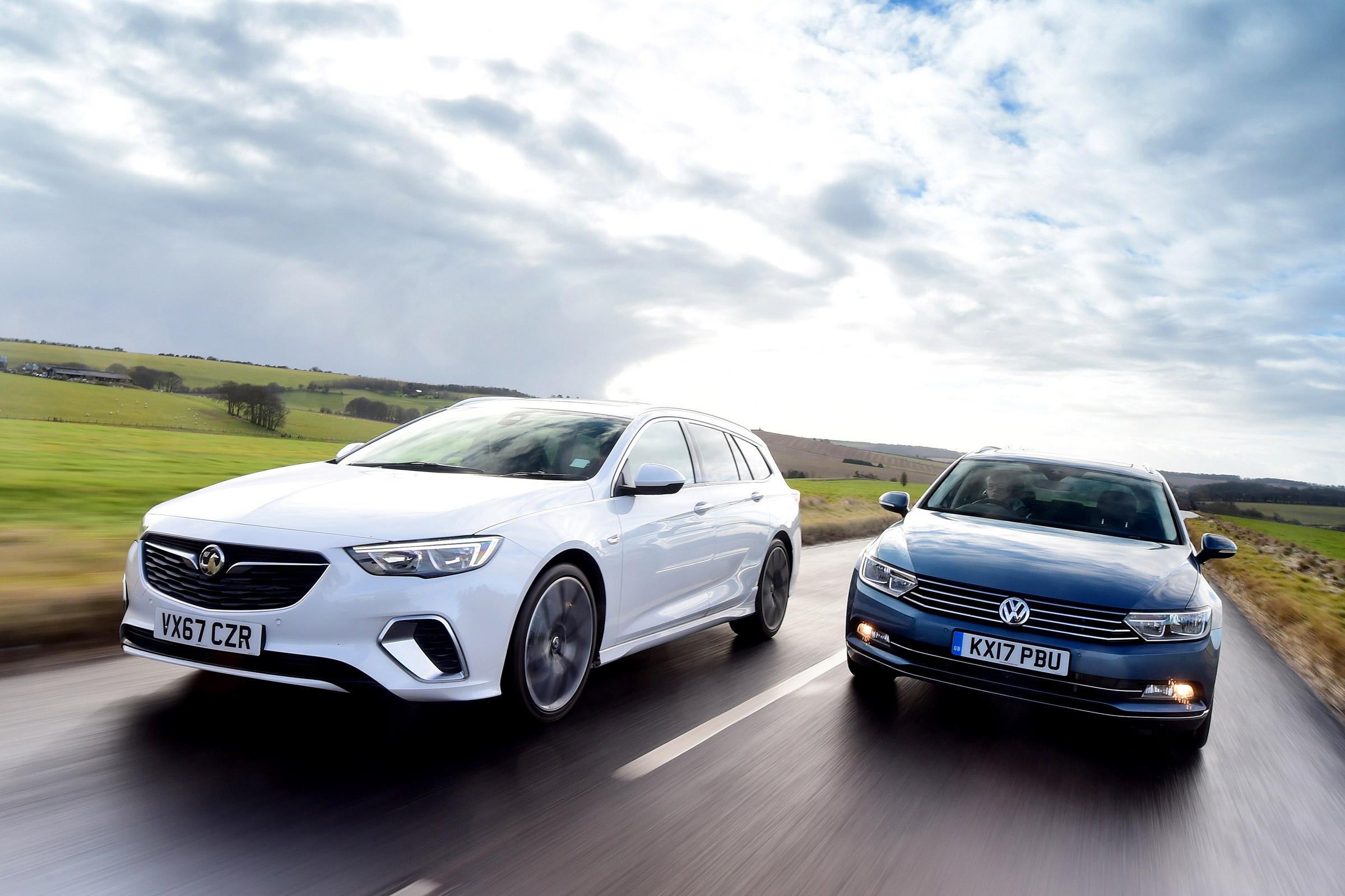 Vauxhall Insignia Sports Tourer GSi vs Volkswagen Passat Estate - header