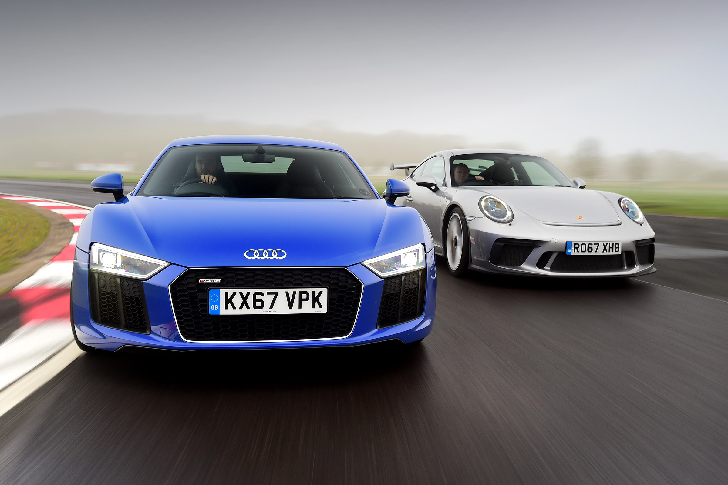 Audi R8 RWS vs Porsche 911 GT3 - header