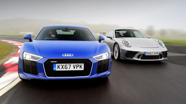 Audi R8 RWS vs Porsche 911 GT3 - header