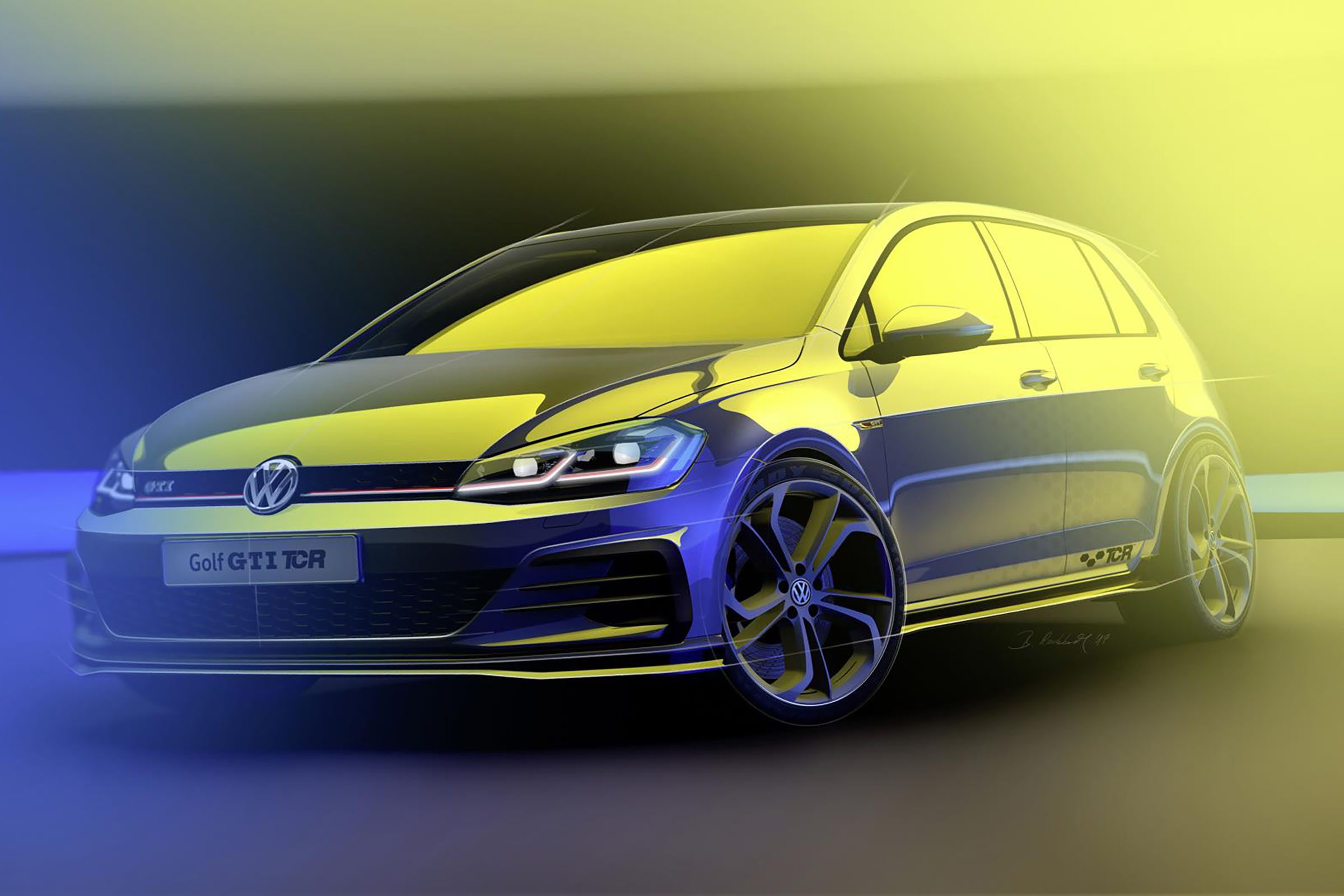 Volkswagen Golf GTI TCR - front sketch