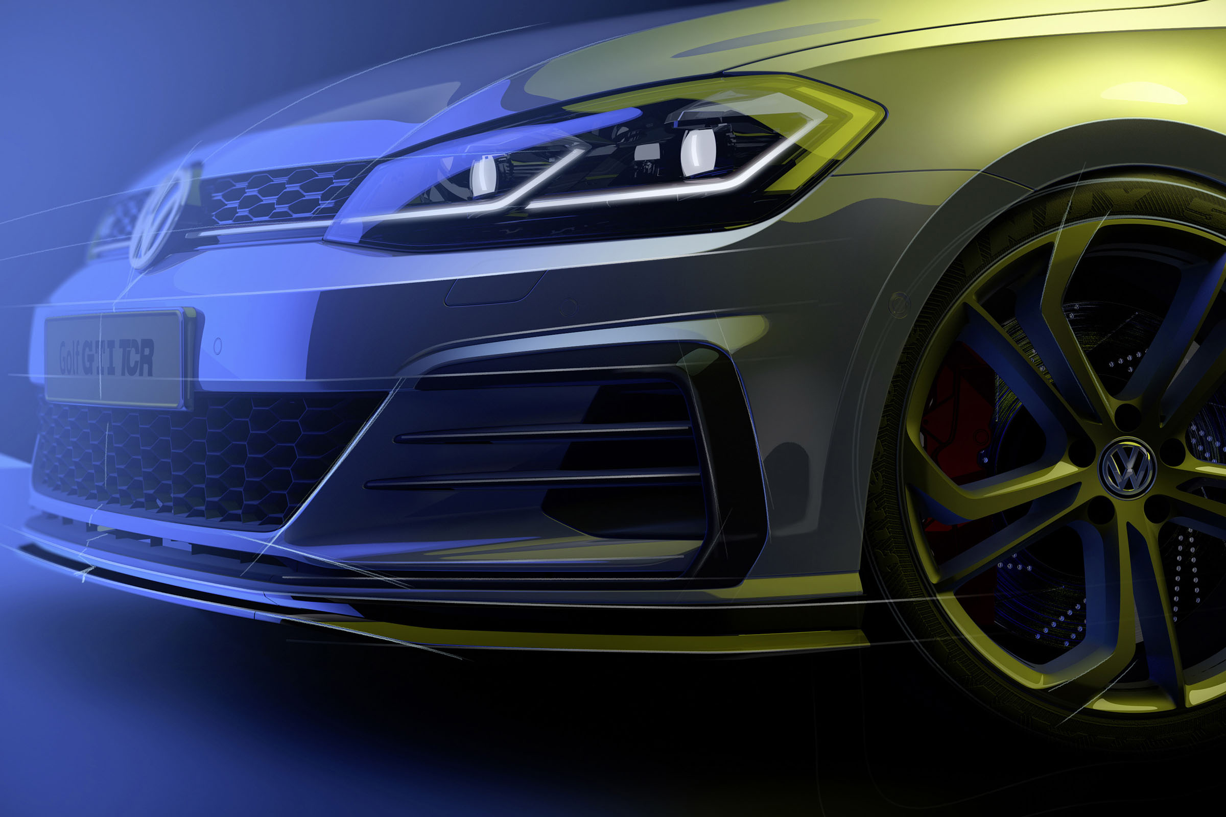 Volkswagen Golf GTI TCR - front detail sketch