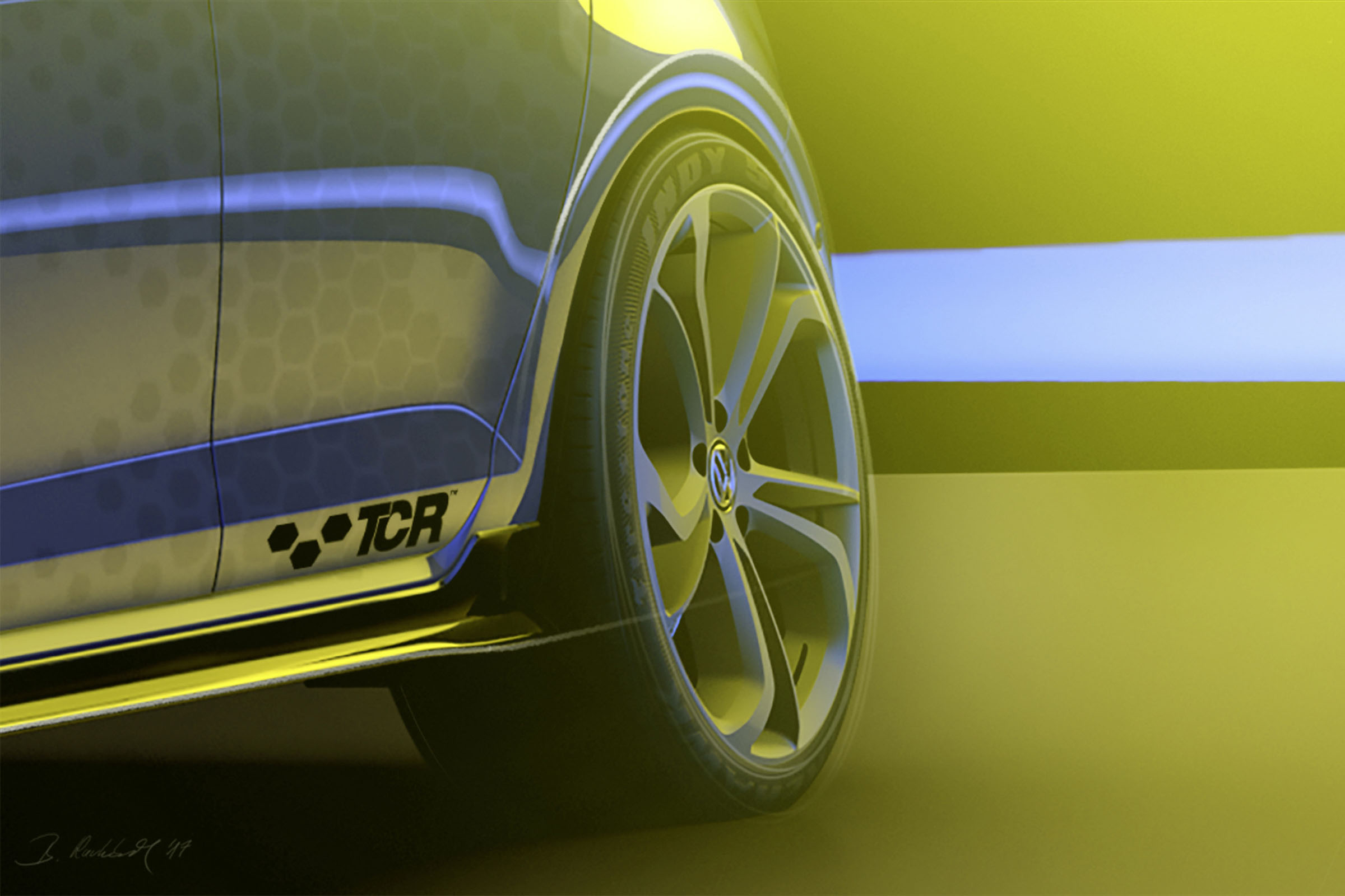Volkswagen Golf GTI TCR - wheel sketch