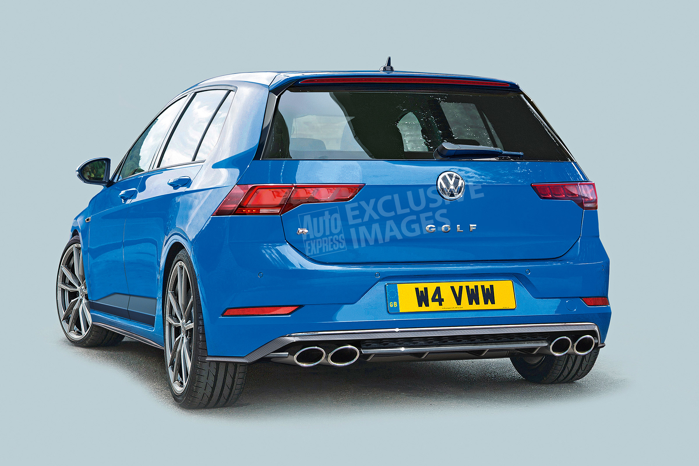 New Volkswagen Golf R - rear (watermarked)