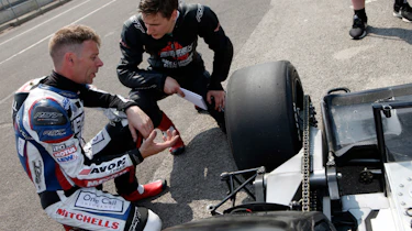 Looking at a Isle of Man TT sidecar