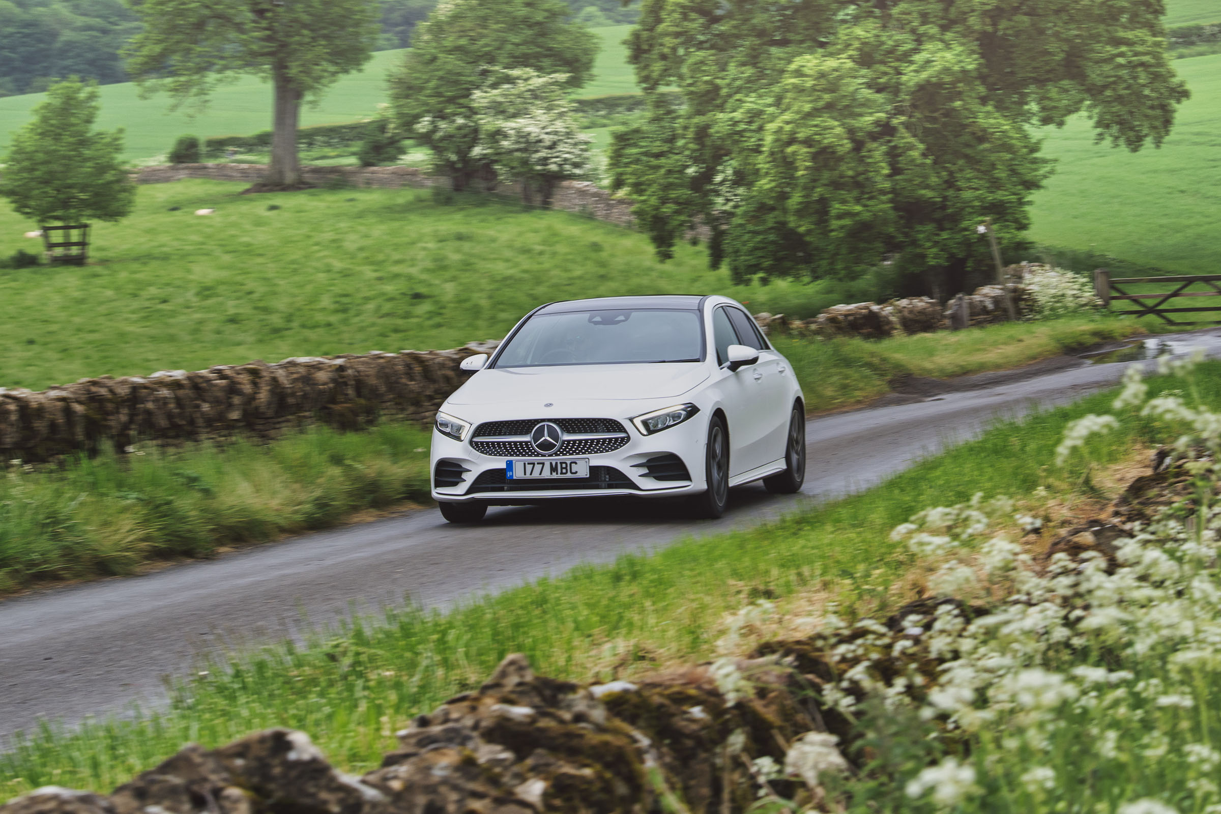 Mercedes A-Class driving front