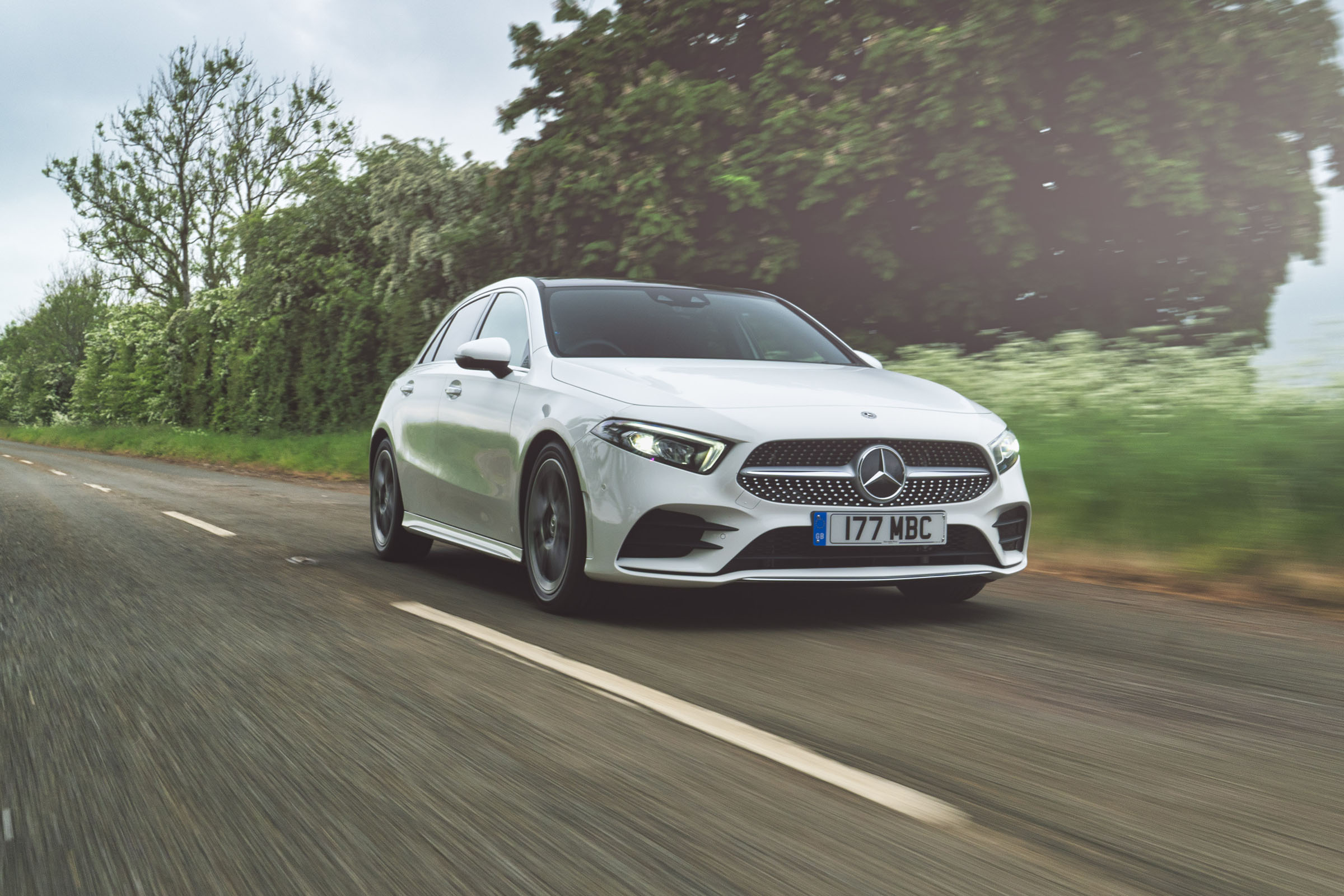Mercedes A 180 d AMG Line tracking front