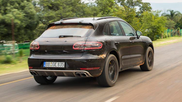 Porsche Macan 2018 prototype rear tracking