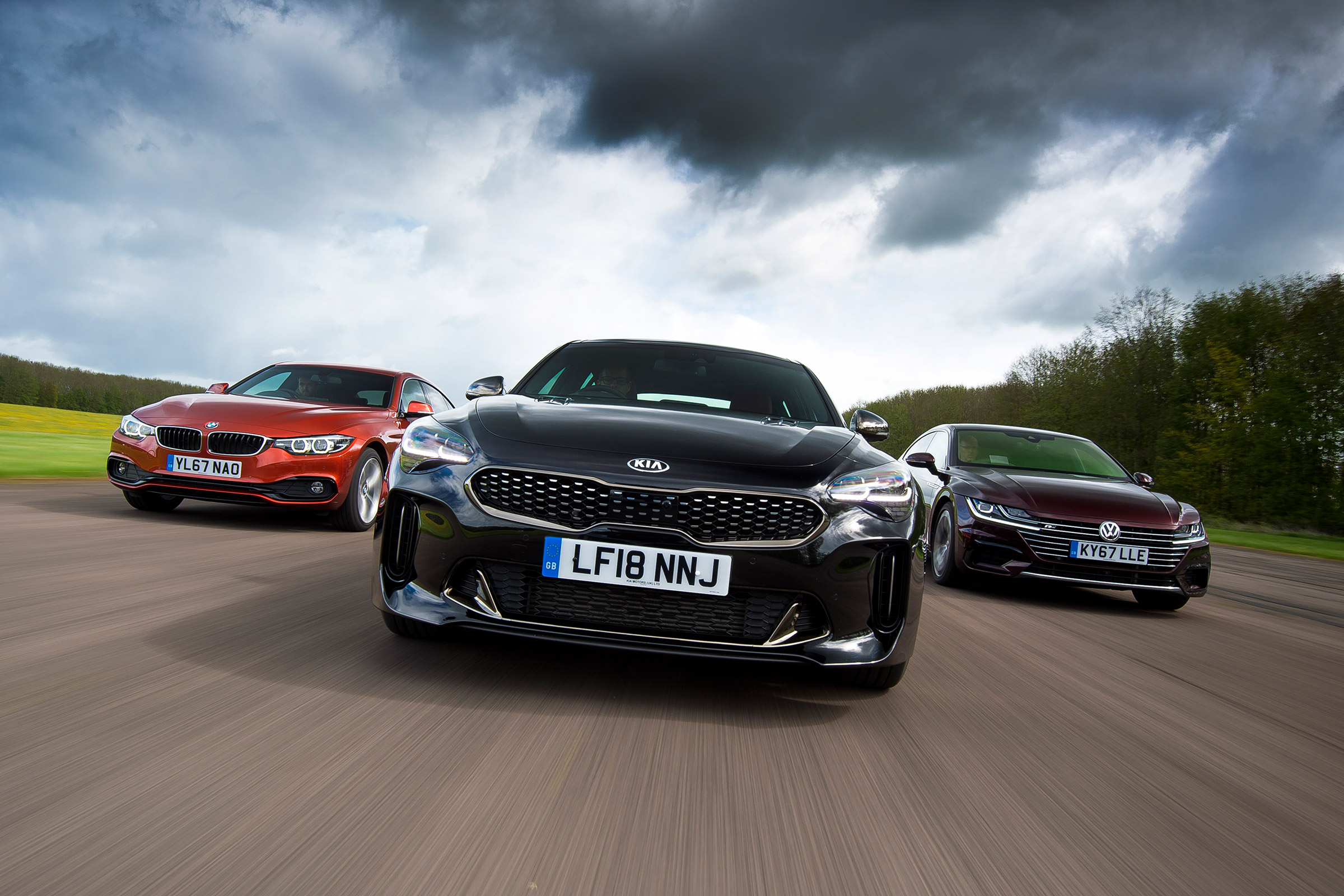 Kia Stinger vs Volkswagen Arteon vs BMW 4 Series - header